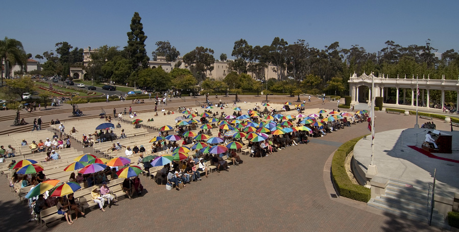 Pavilion umbrellas