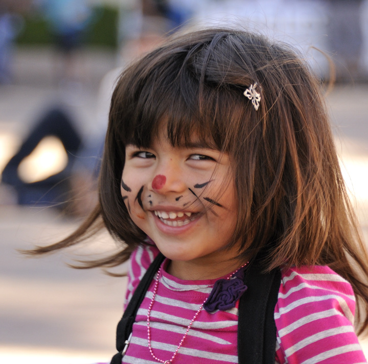 Girl with face paint